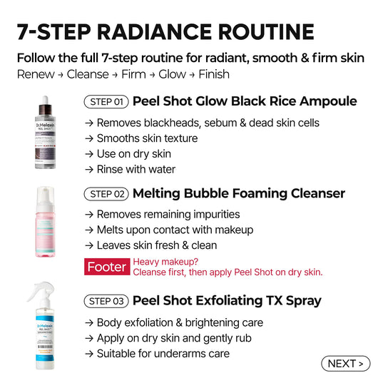 Dr. Melaxin 7-Step Radiance Routine — Complete K-Beauty Skincare Set